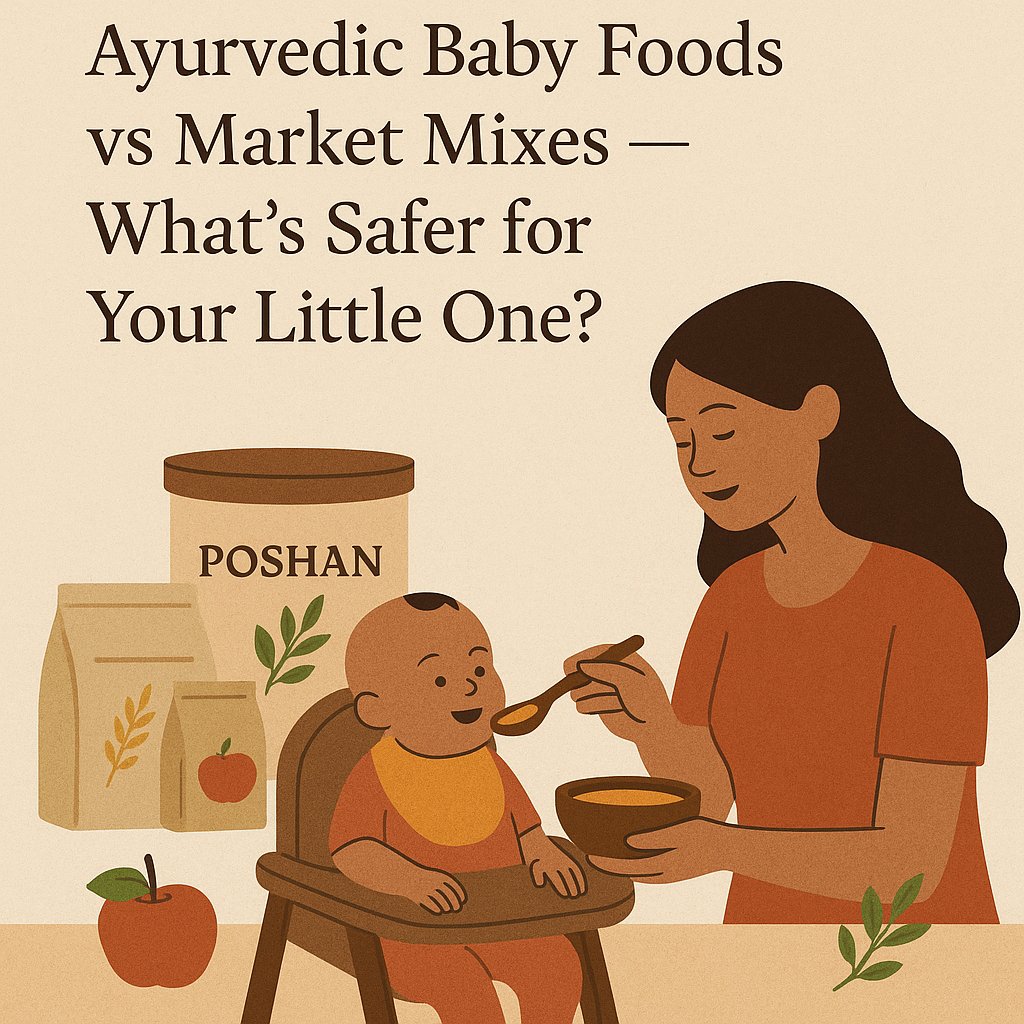 Ayurvedic Baby Foods vs Market Mixes, What’s Safer for Your Little One?