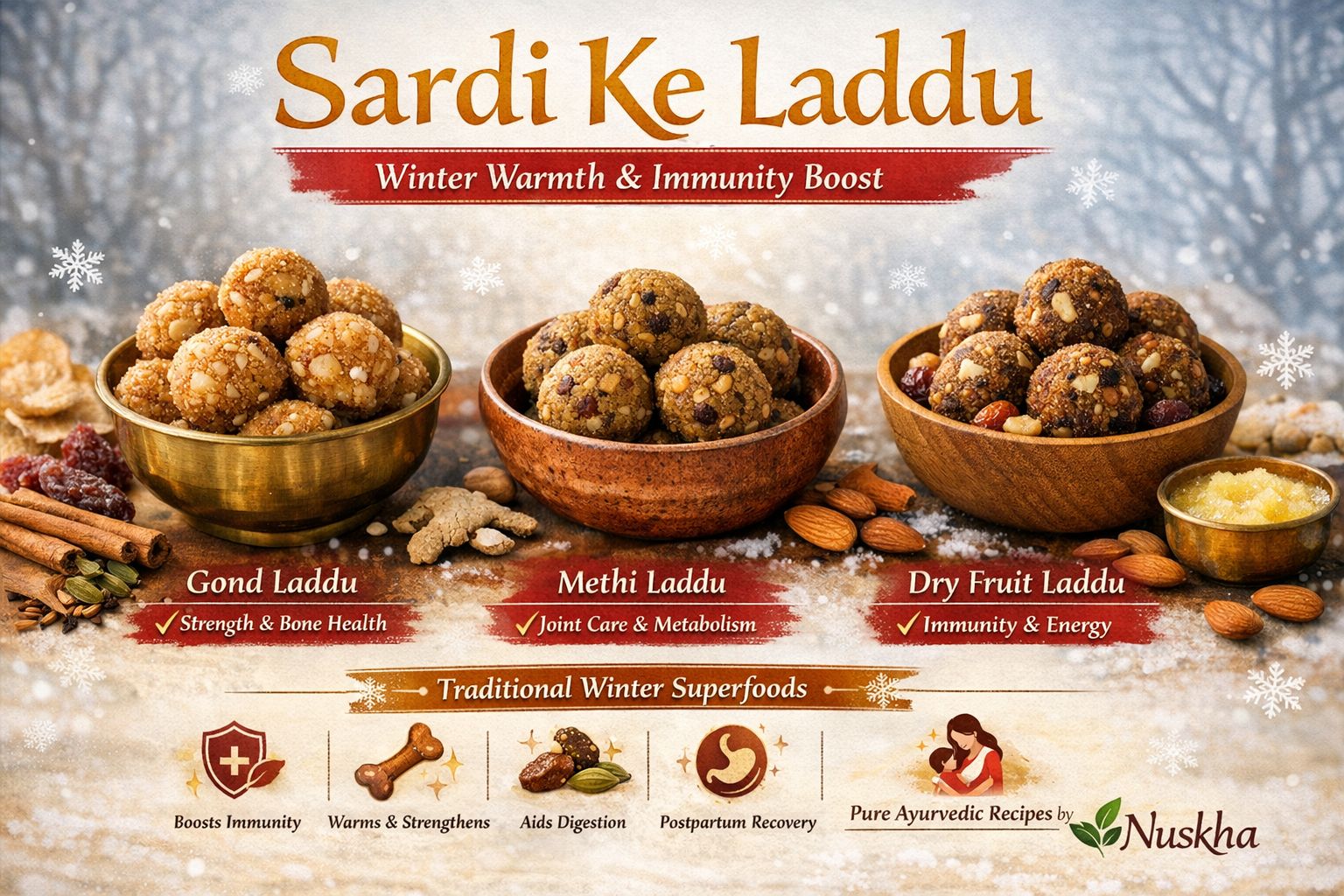 Sardi Ke Laddu – Benefits, Ingredients, and Best Options to Buy (Nuskha Special Edition)