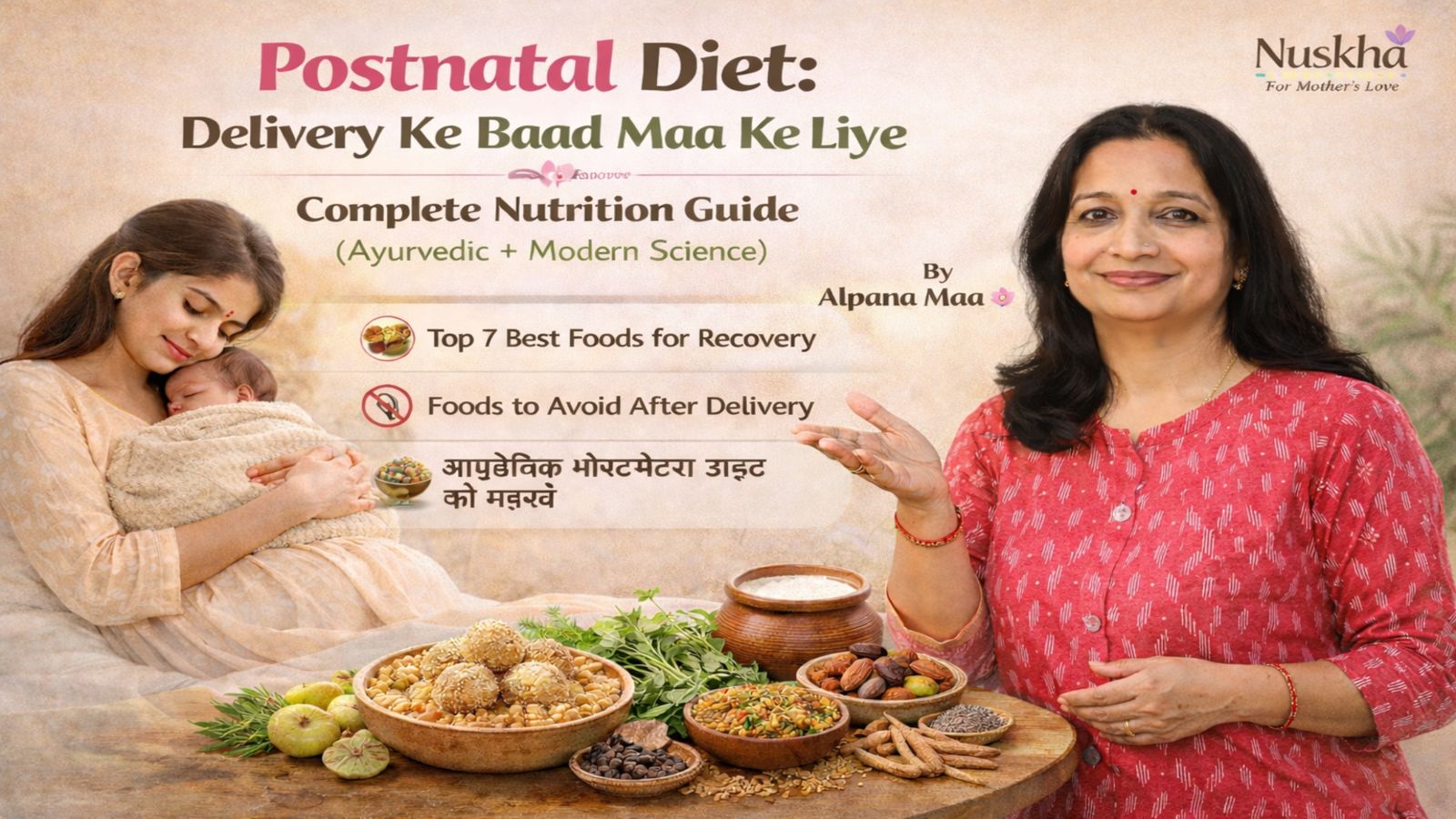 Postnatal Diet: Delivery Ke Baad Maa Ke Liye Complete Nutrition Guide (Ayurvedic + Modern Science)