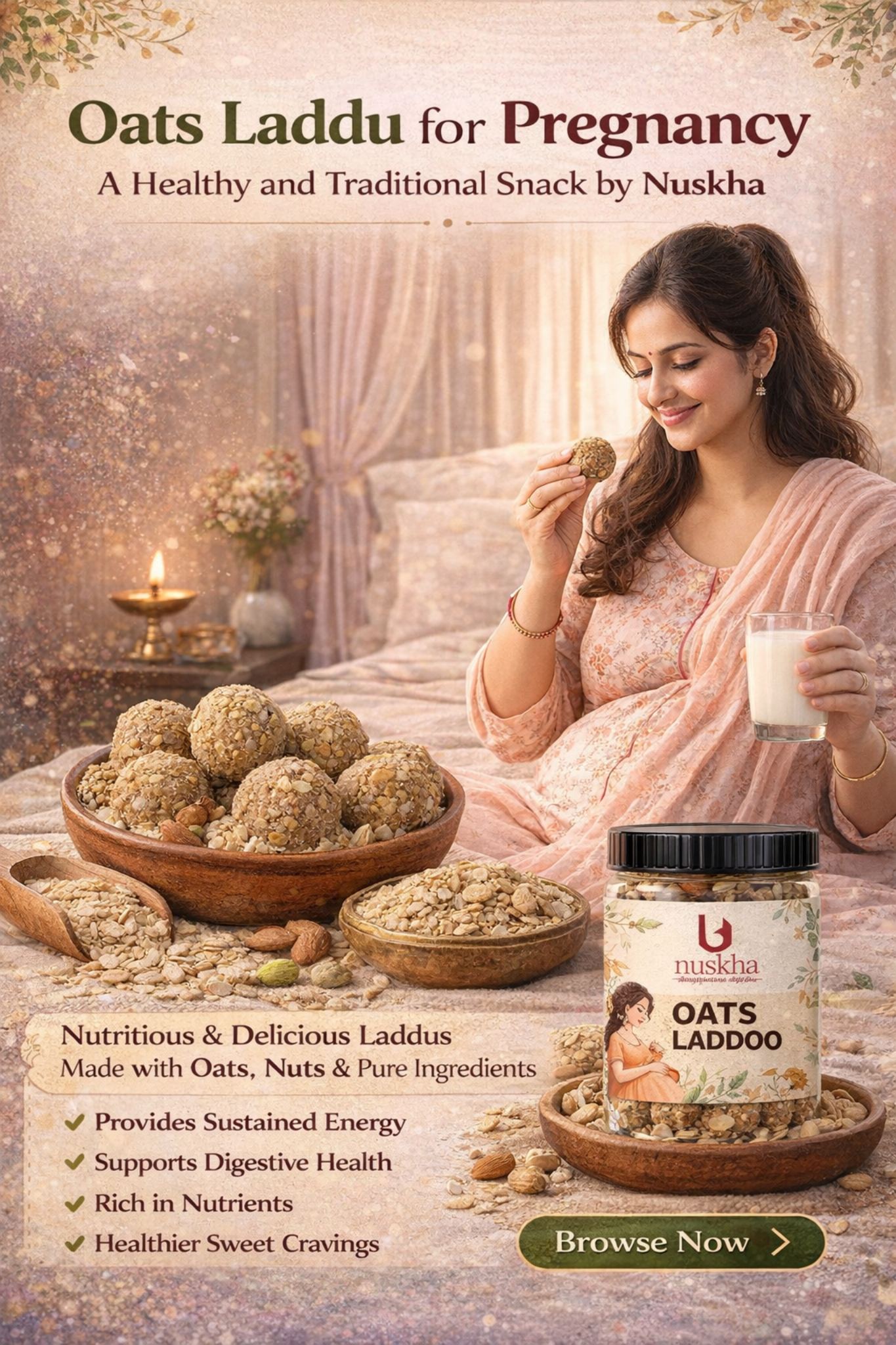 Oats Laddu for Pregnancy: A Healthy and Traditional Snack by Nuskha