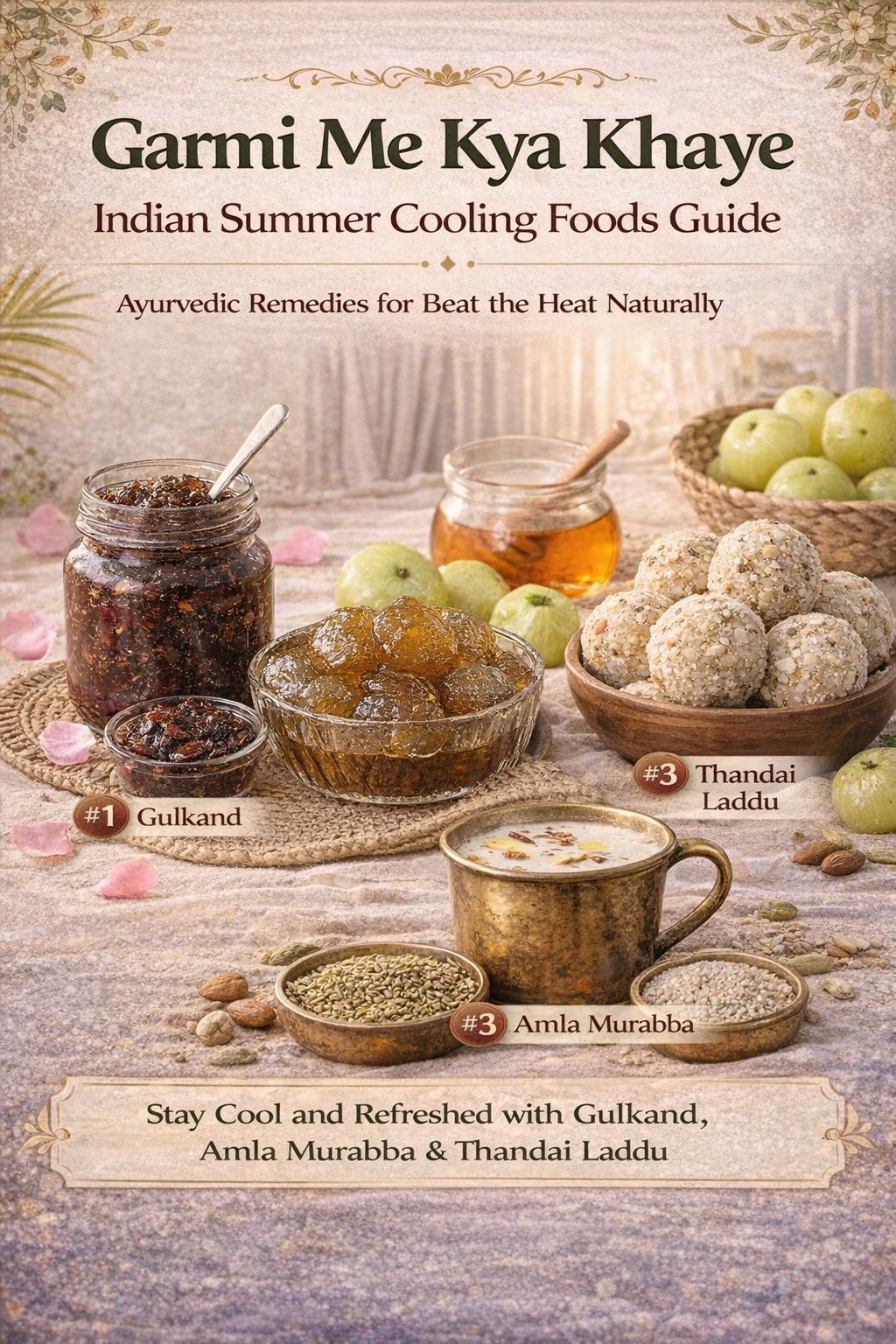 Summer Diet in India: Cooling Foods for Heat | Gulkand, Amla, Thandai