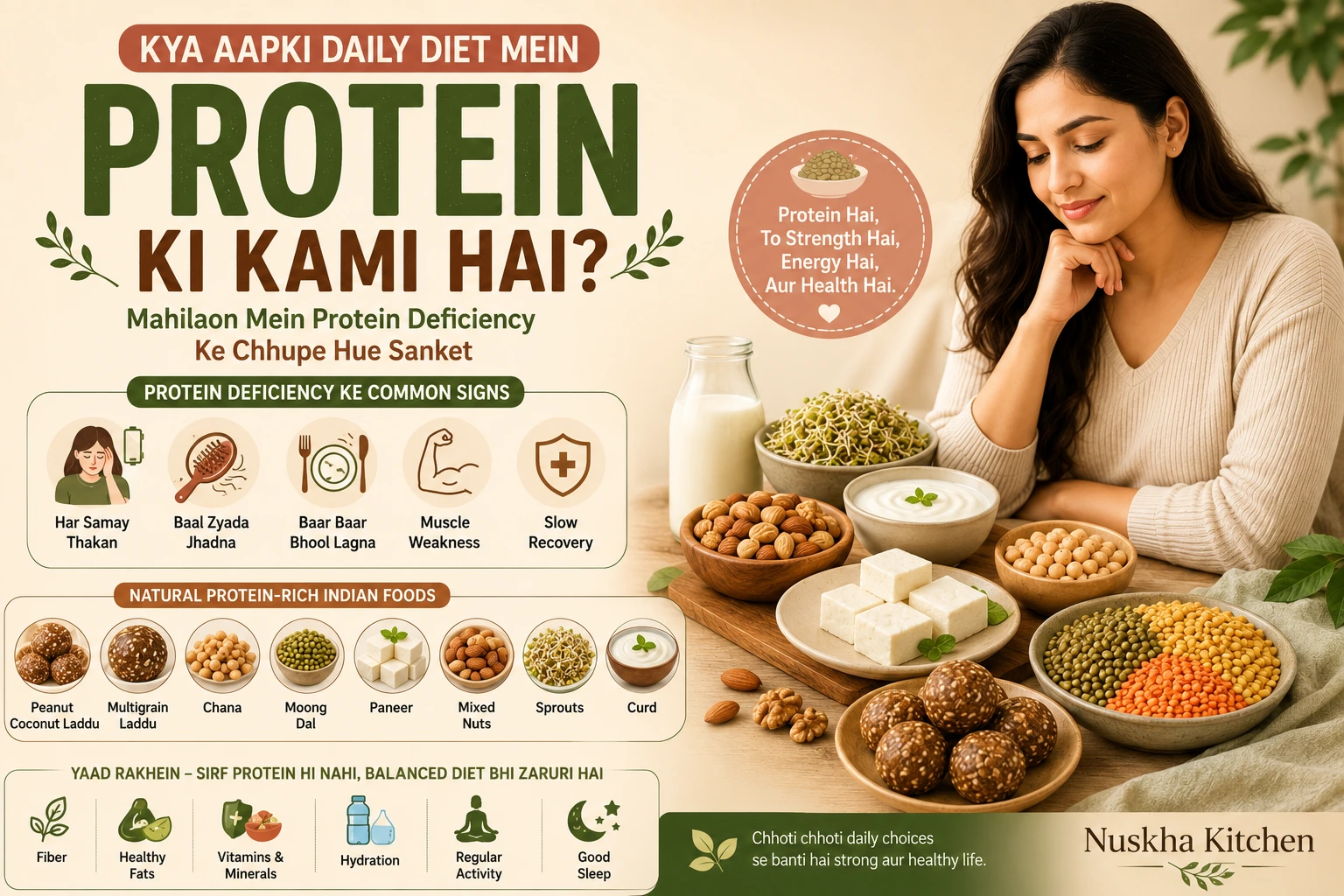 Kya Aapki Daily Diet Mein Protein Ki Kami Hai? Mahilaon Mein Protein Deficiency Ke Chhupe Hue Sanket