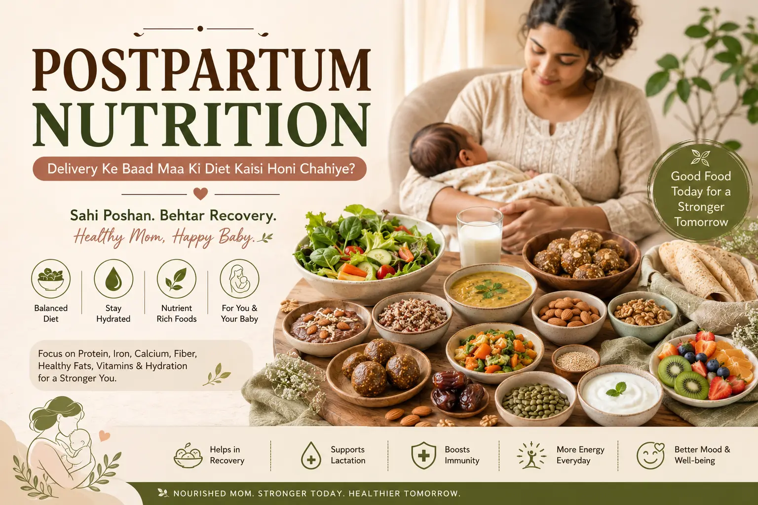 Postpartum Nutrition: Delivery Ke Baad Maa Ki Diet Kaisi Honi Chahiye?