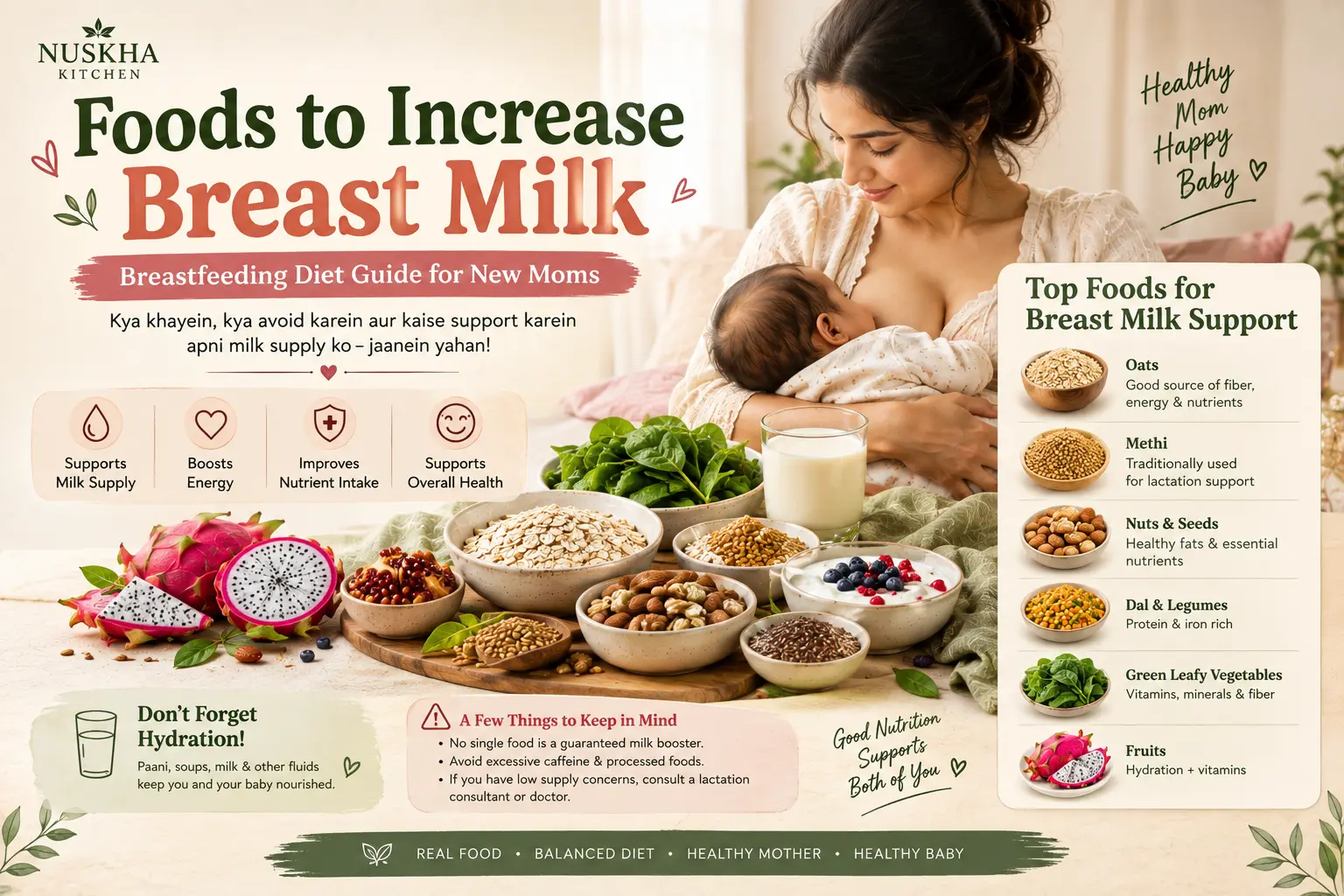 Foods to Increase Breast Milk: Kya Khane Se Breast Milk Supply Support Ho Sakti Hai?